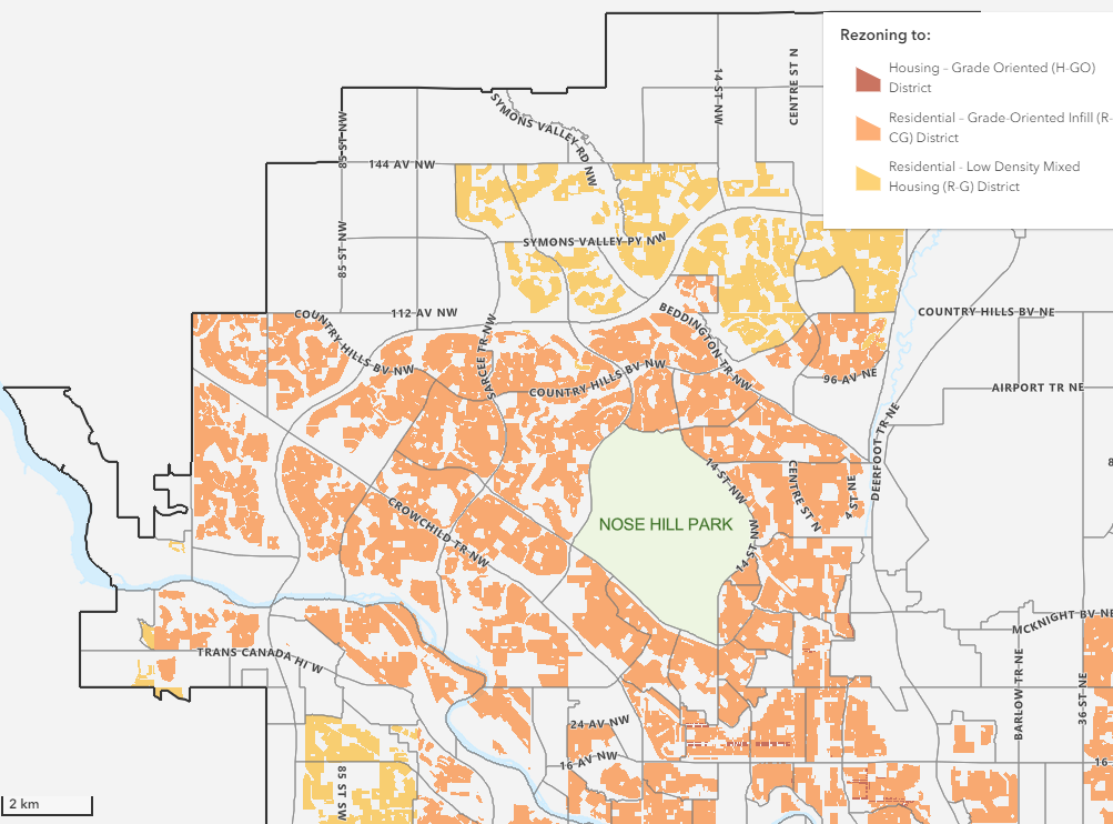 Rezoning for Housing map