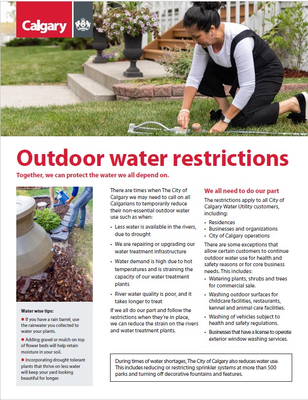 City Moving to Stage 1 Outdoor Water Restrictions