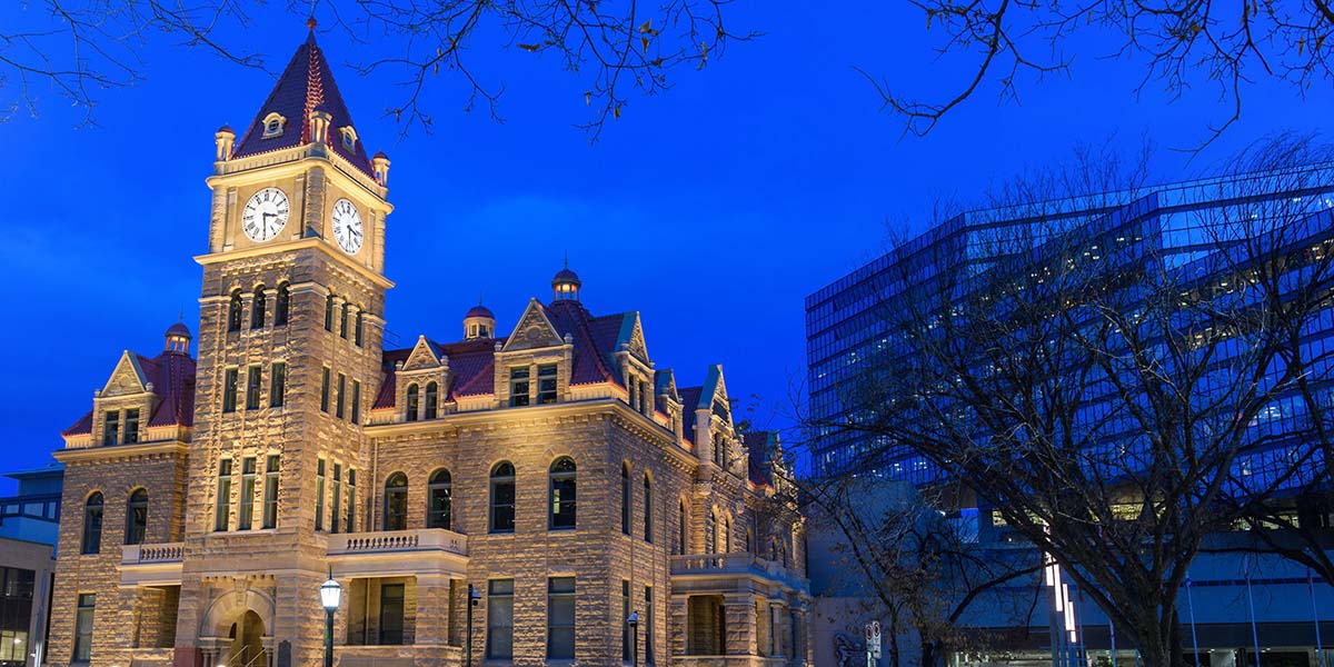 city hall night