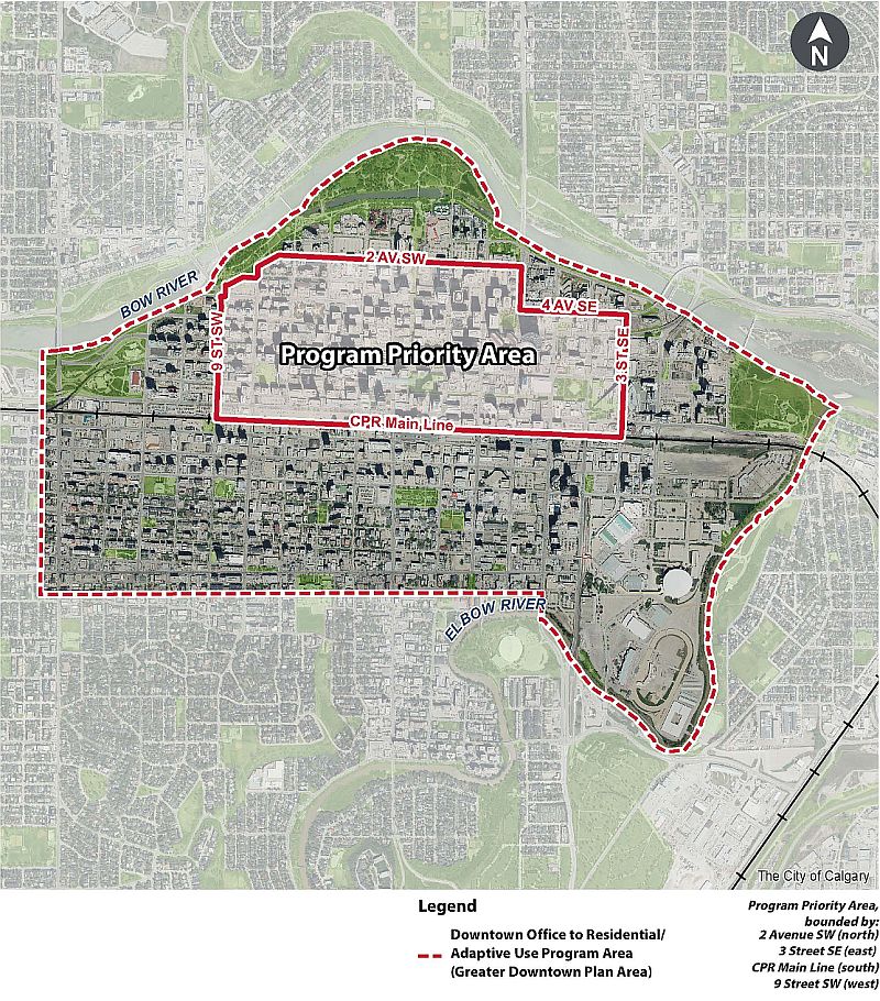 Downtown Office Residential Program Map 