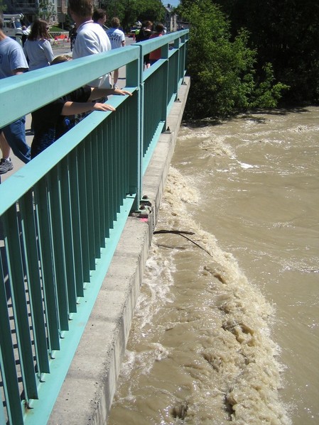 Sediment in the Elbow River during the 2005 flood.