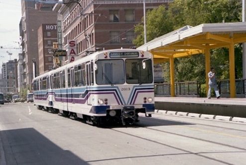 CTrain downtown in 1981 Photo Credit: City of Calgary Archives