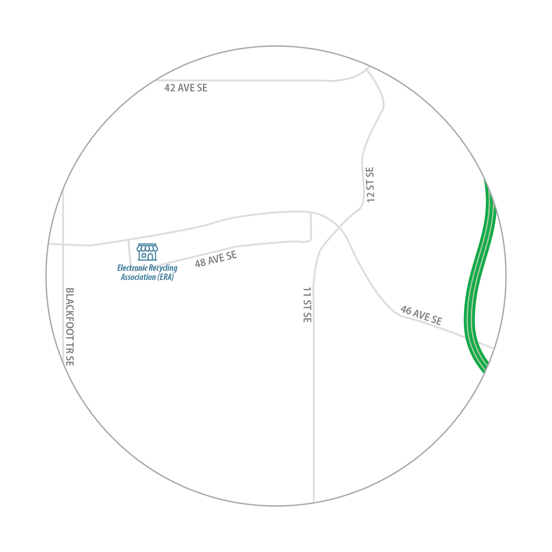 Map of Electronic Recycling Association location.