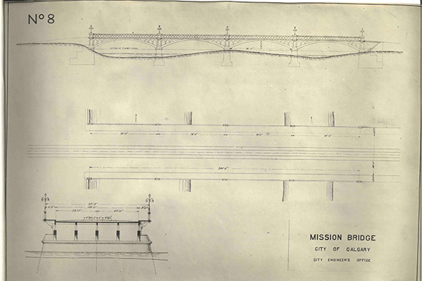 engineer drawing- mission bridge 1914