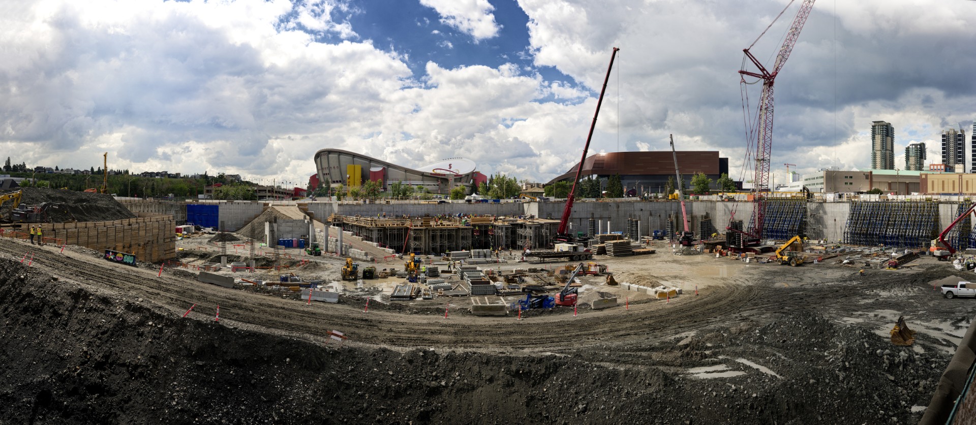 Panorama of Scotia Place construction site
