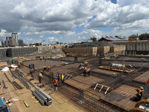 Image of Scotia Place construction during July 2025