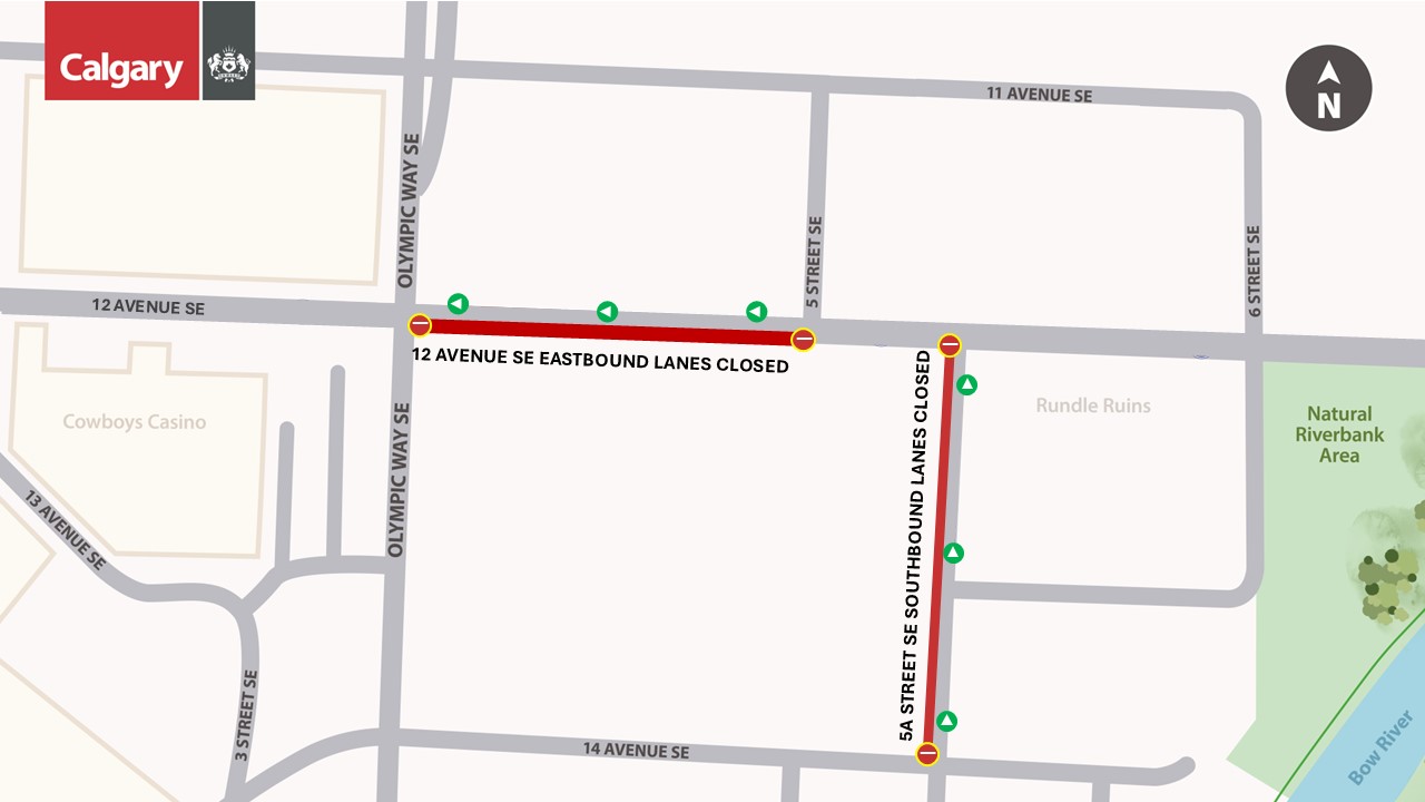 12 Ave lane reduction map