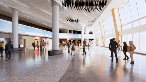 indoor plaza rendering