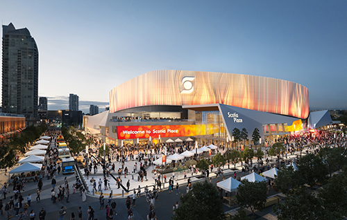 Outdoor plaza rendering