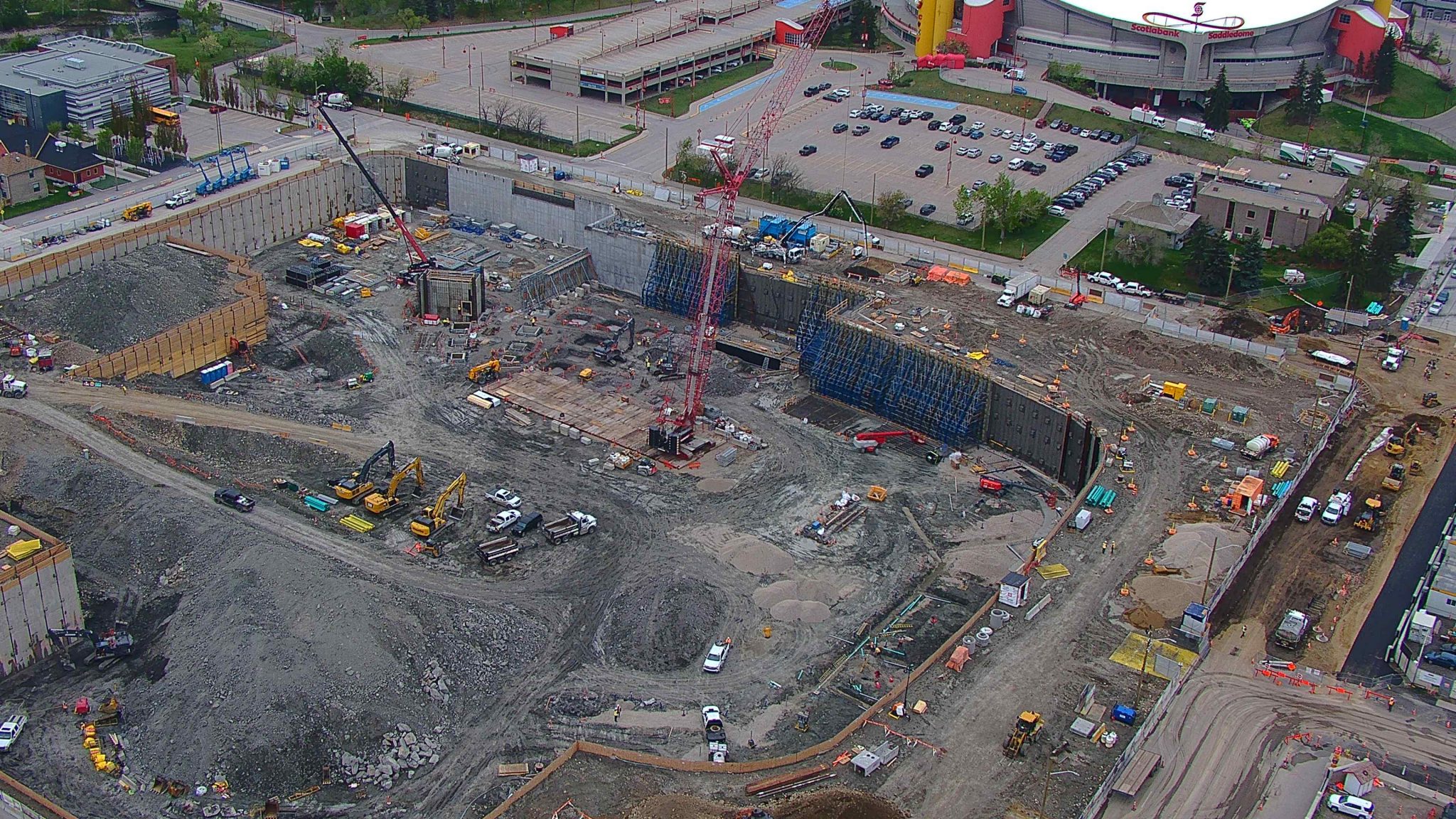 Arial photo of Scotia Place construction site (May 16, 2025)