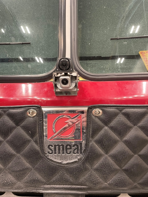 Front camera of a fire truck