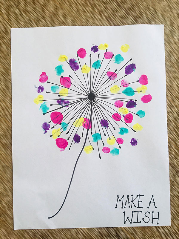 How to Draw a Dandelion & Create a Dandelion Painting - Arty Crafty Kids