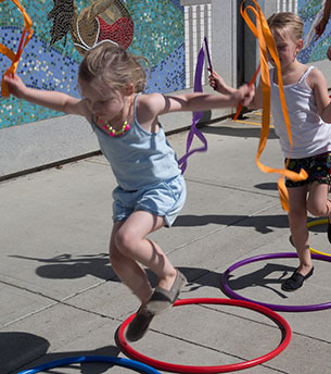 girls playing