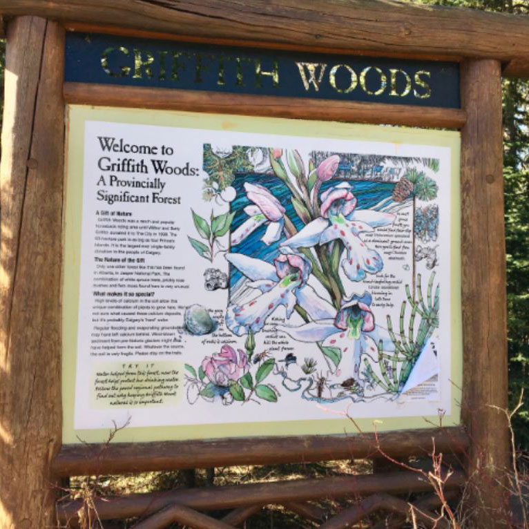 Griffith Woods signboard