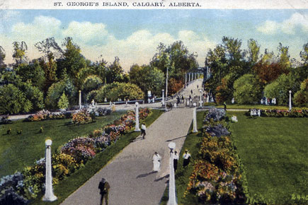 St. George's Island garden postcard