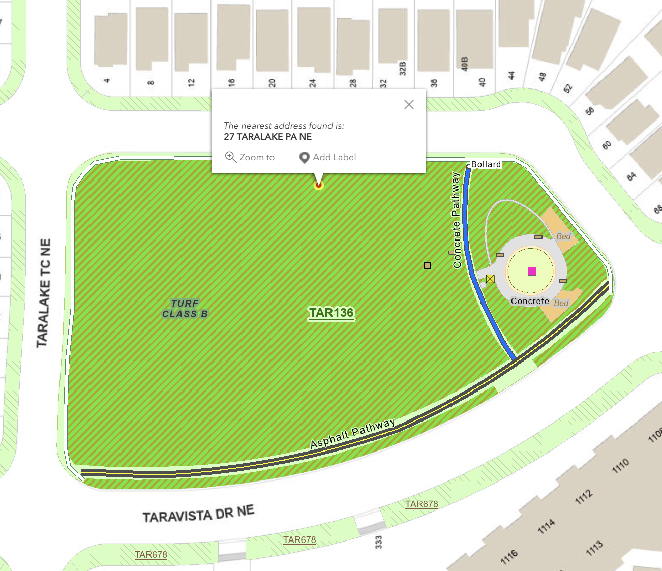 Map showing the location of the chairs