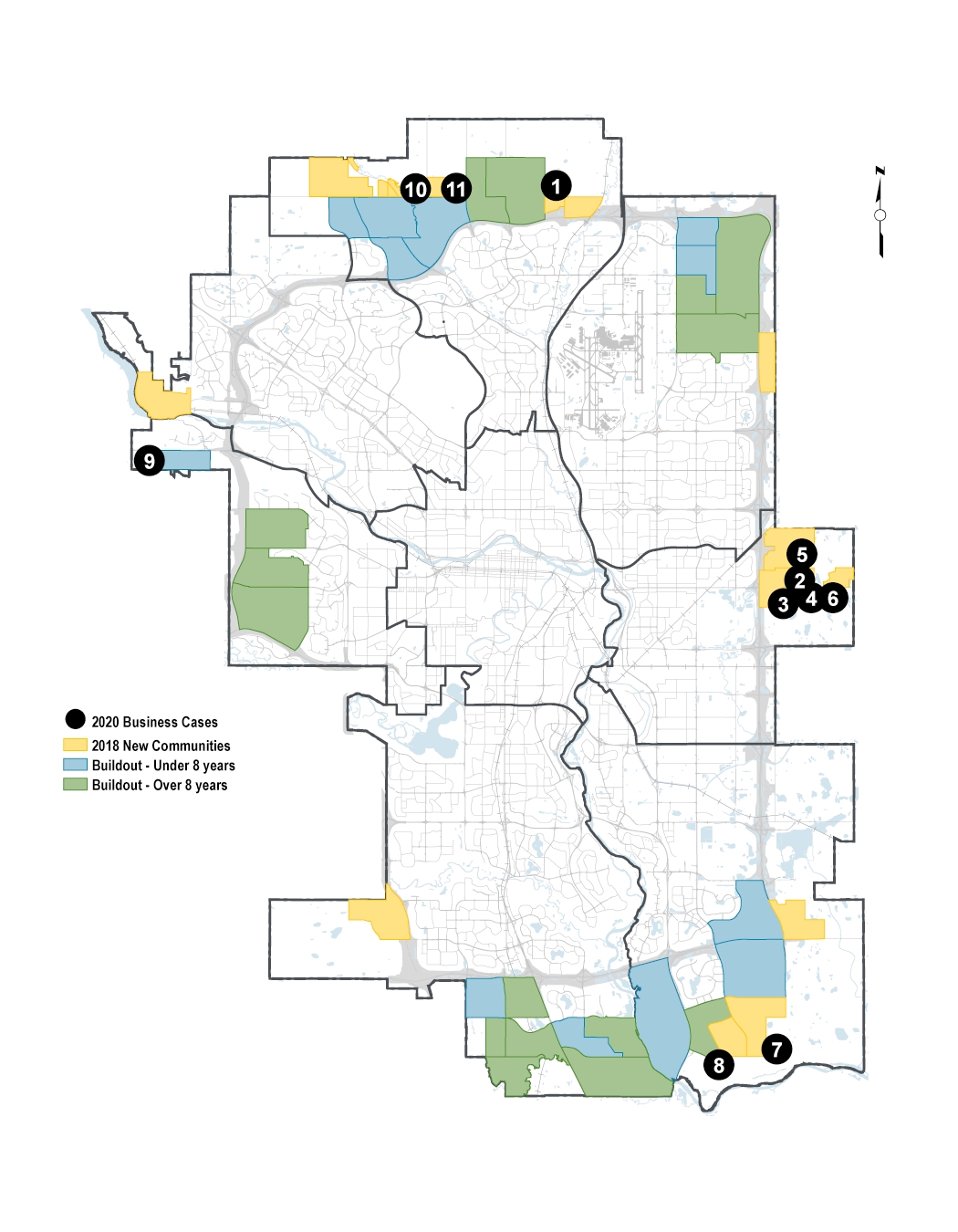 Location of proposed 2020 business cases