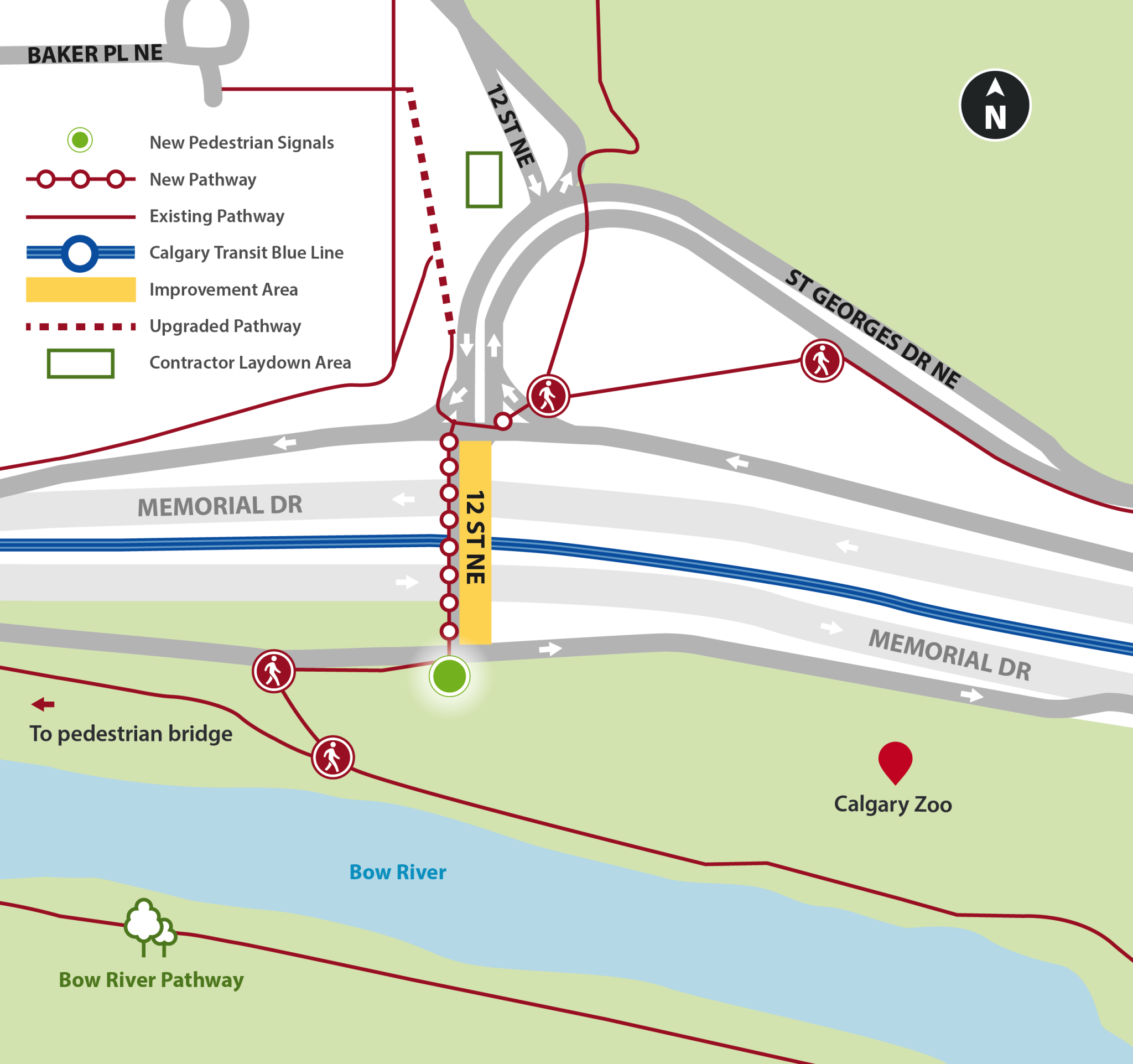 12 Street N.E. Bridge improvements map