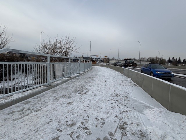 The new multi-use pathway at the 41 Avenue bridge