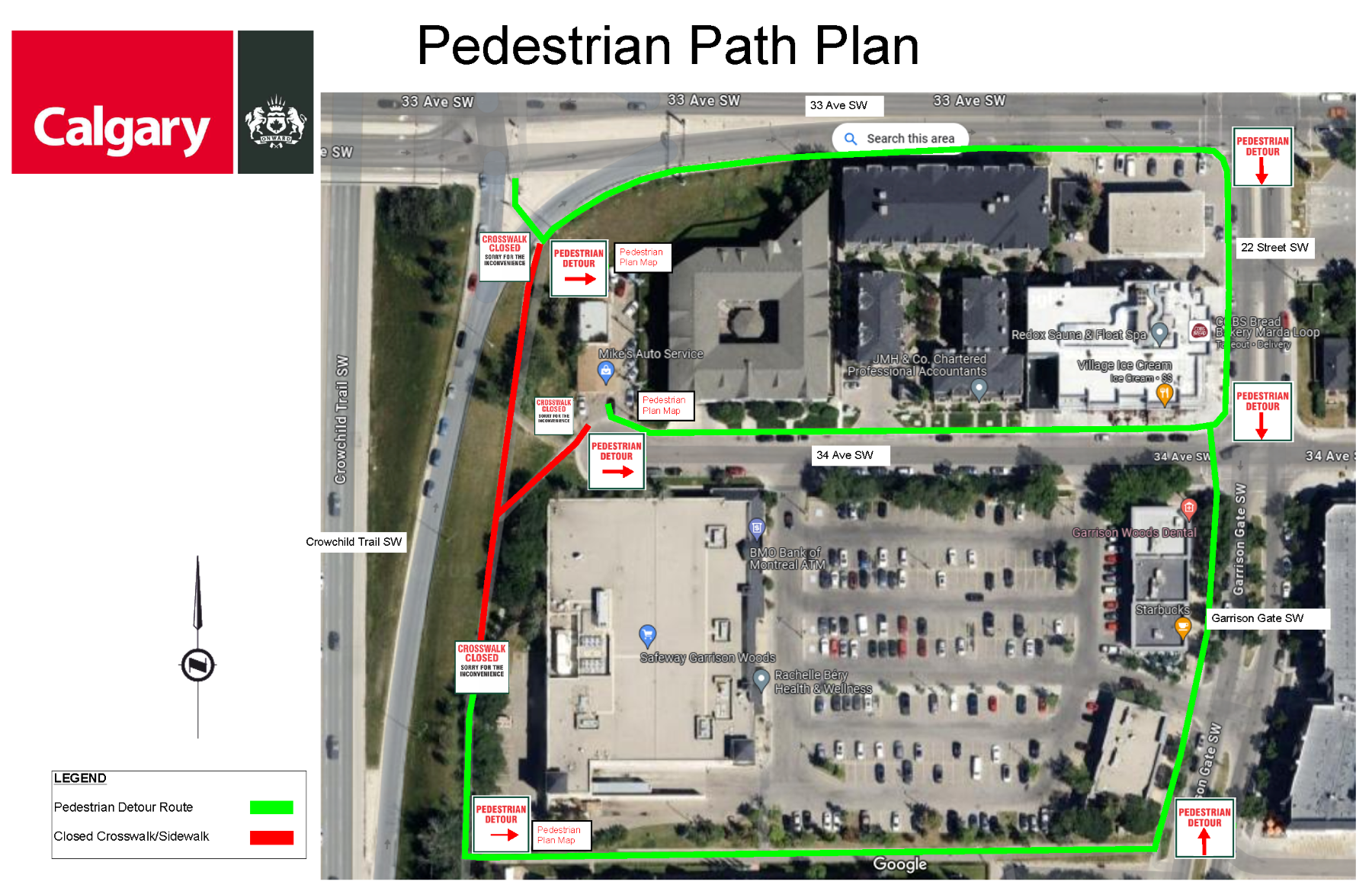 Pedestrian Path Plan map