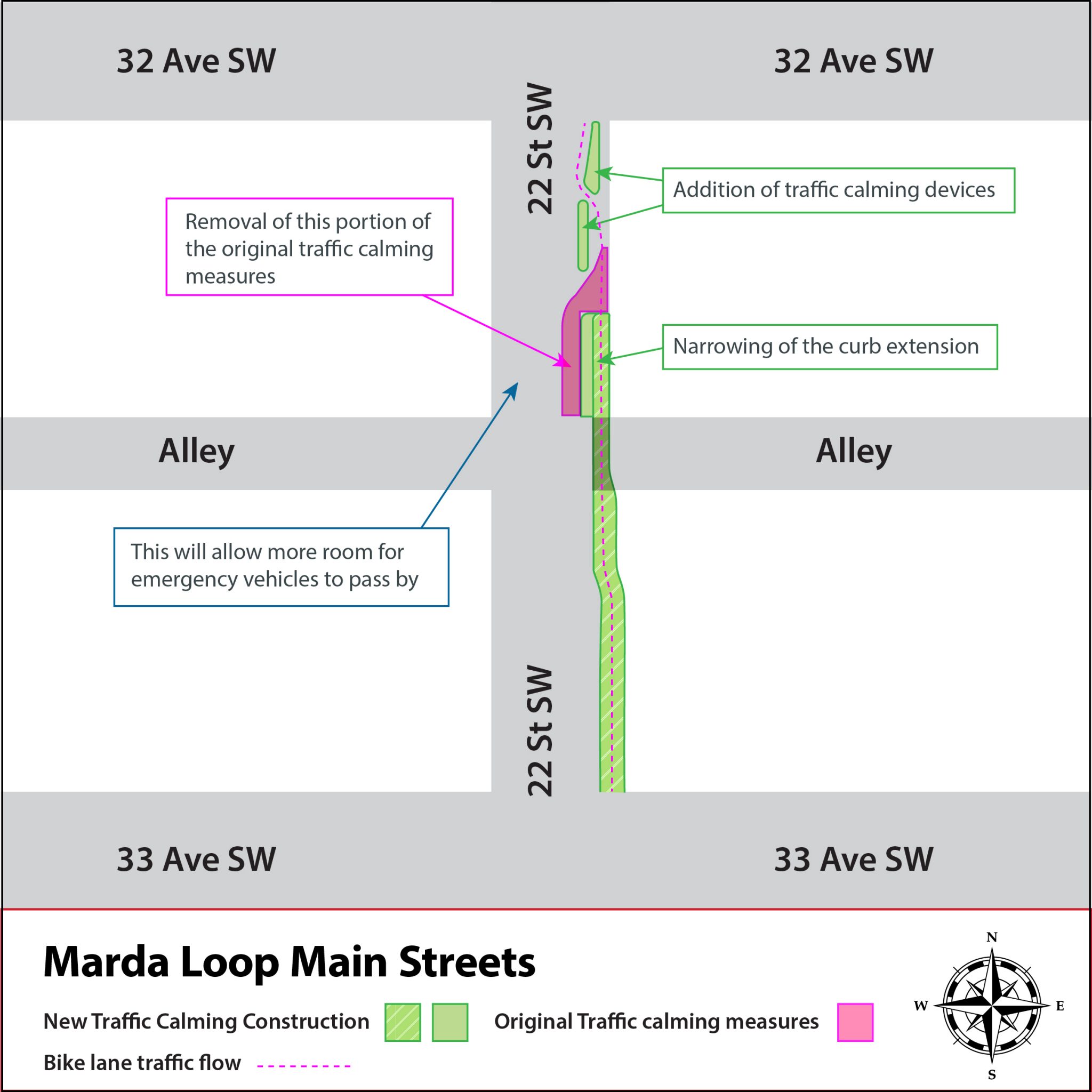 Improving emergency vehicle access along 22 St