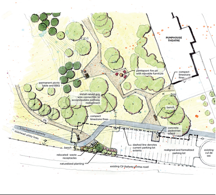 Rendering of the improved pathway connection - click to download PDF