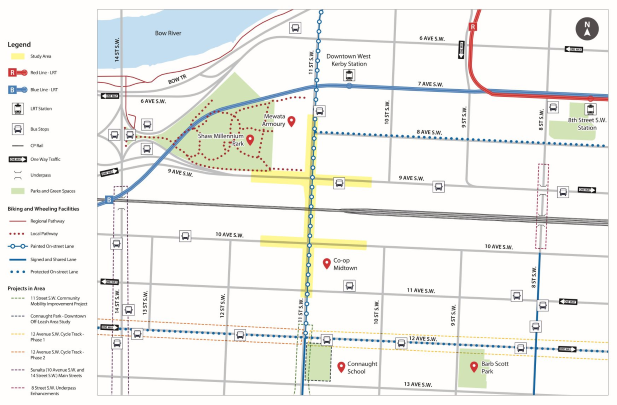 11 ave sw study area map