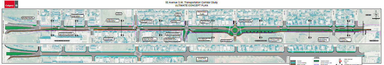 50 Ave SW corridor final plans