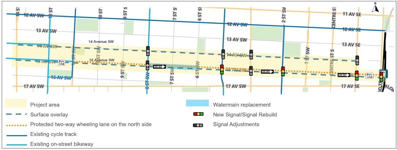 14 & 15 mobility improvements project overview map