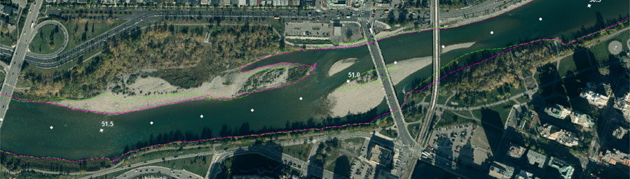 Aerial image of project area in 2014 (after flood)