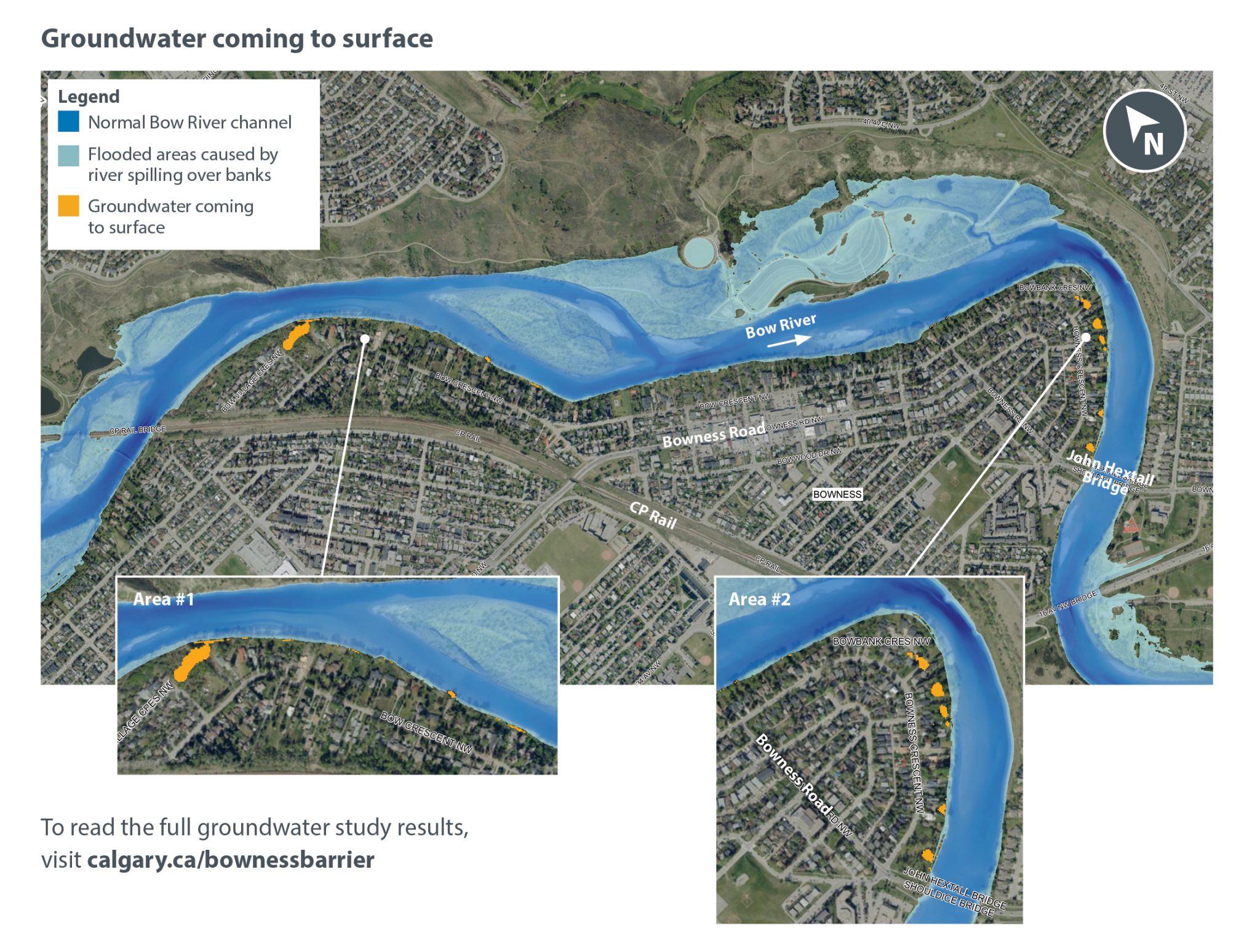 Groundwater coming to surface