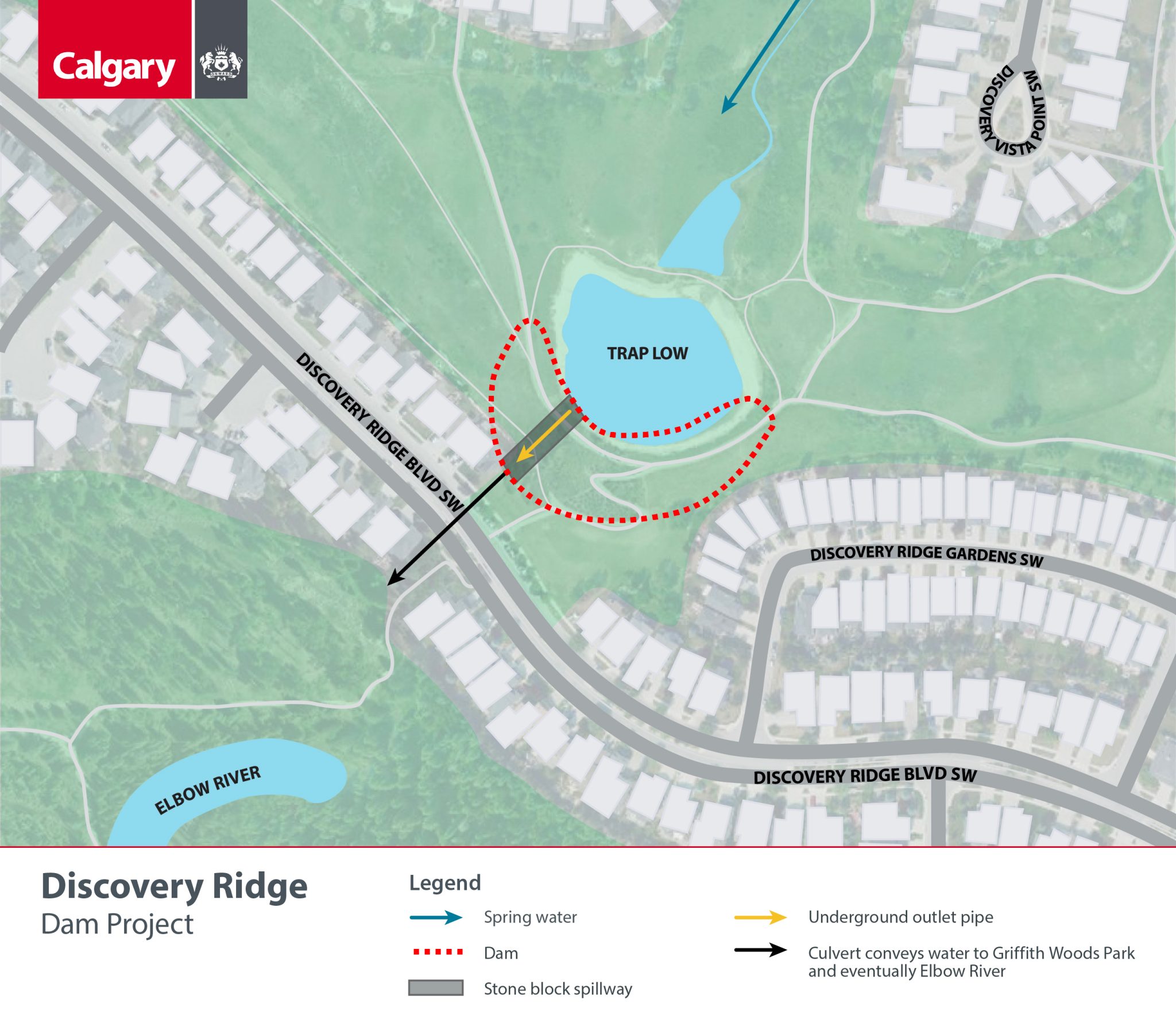 DIscovery Ridge Dam map