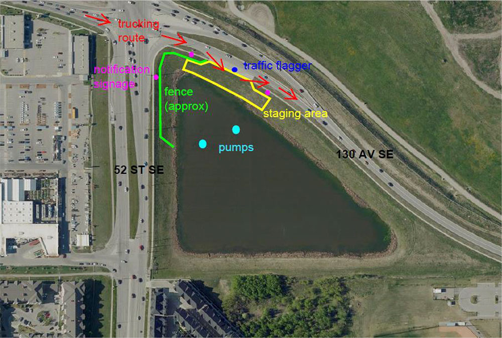 New Brighton Storm Pond sediment removal map