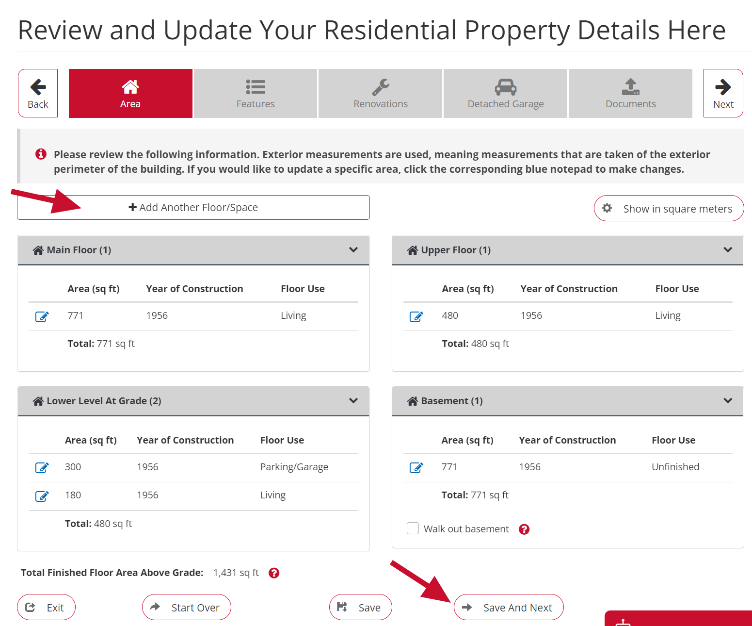 assessment search property step 2