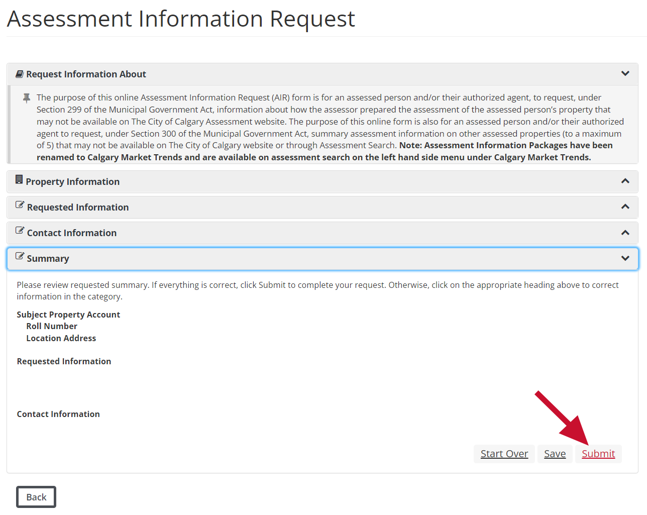 assessment search property step 2