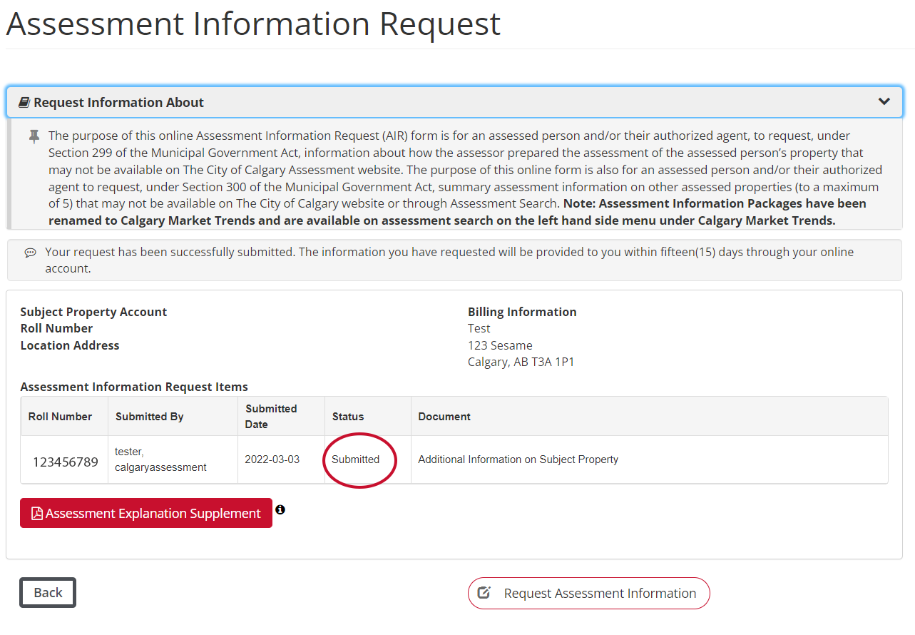 assessment search property step 2