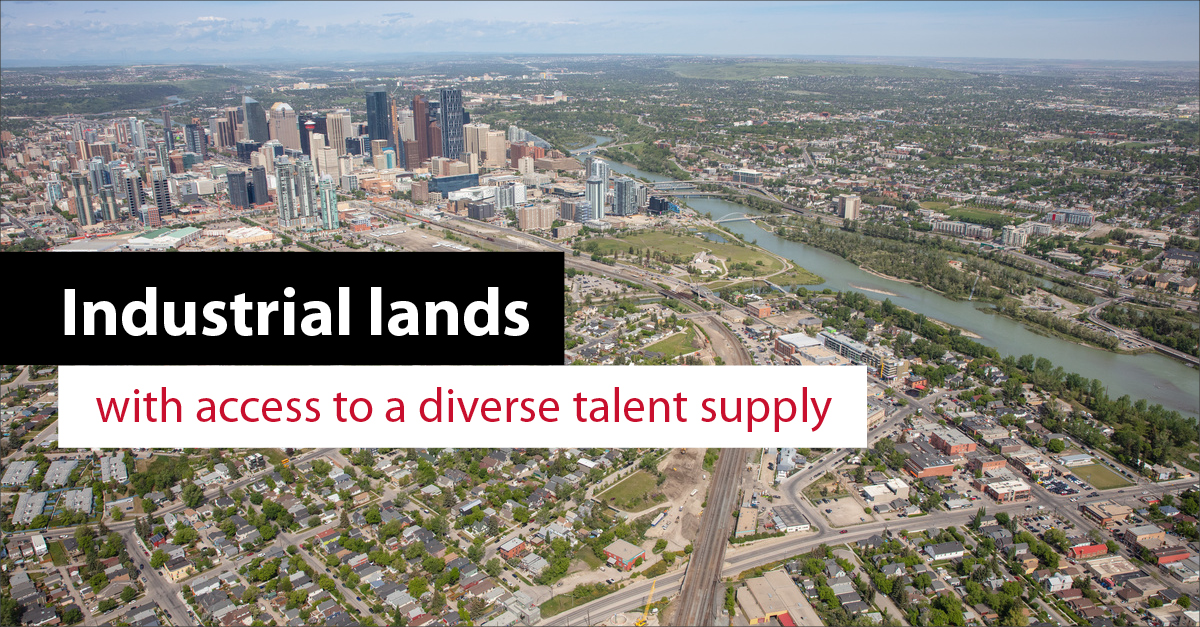   Industrial lands with access to a diverse talent supply