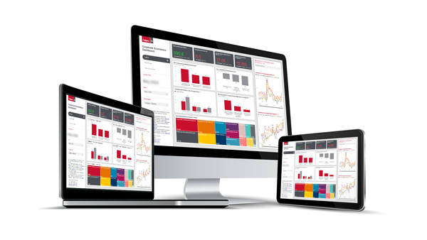 Screenshot of the corporate economics dashboard
