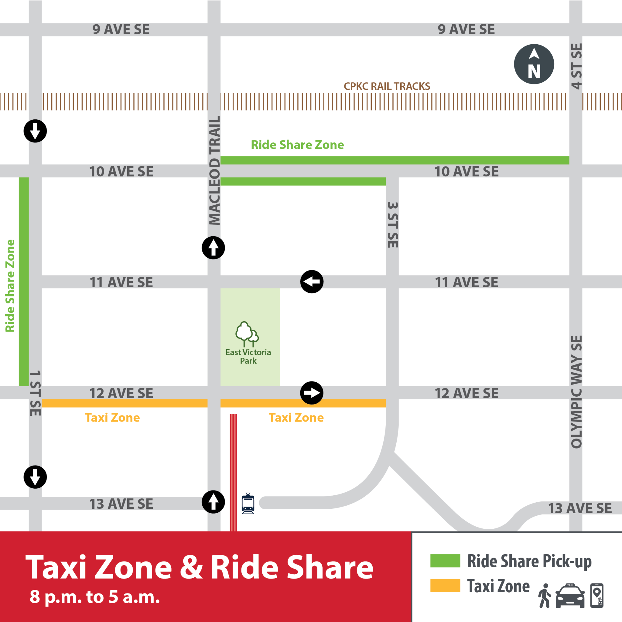 Stampede taxi and ride share zones map
