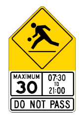 Playground zone sign