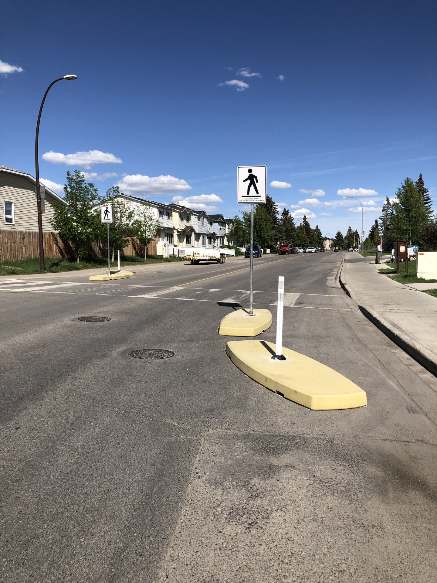 Temporary Traffic Calming curbs