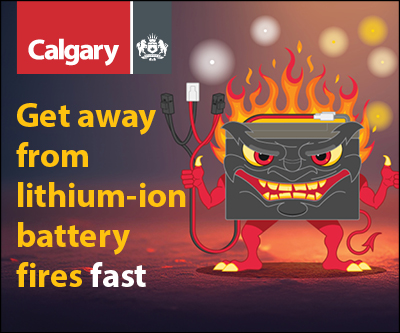 Get away from lithium-ion battery fires fast