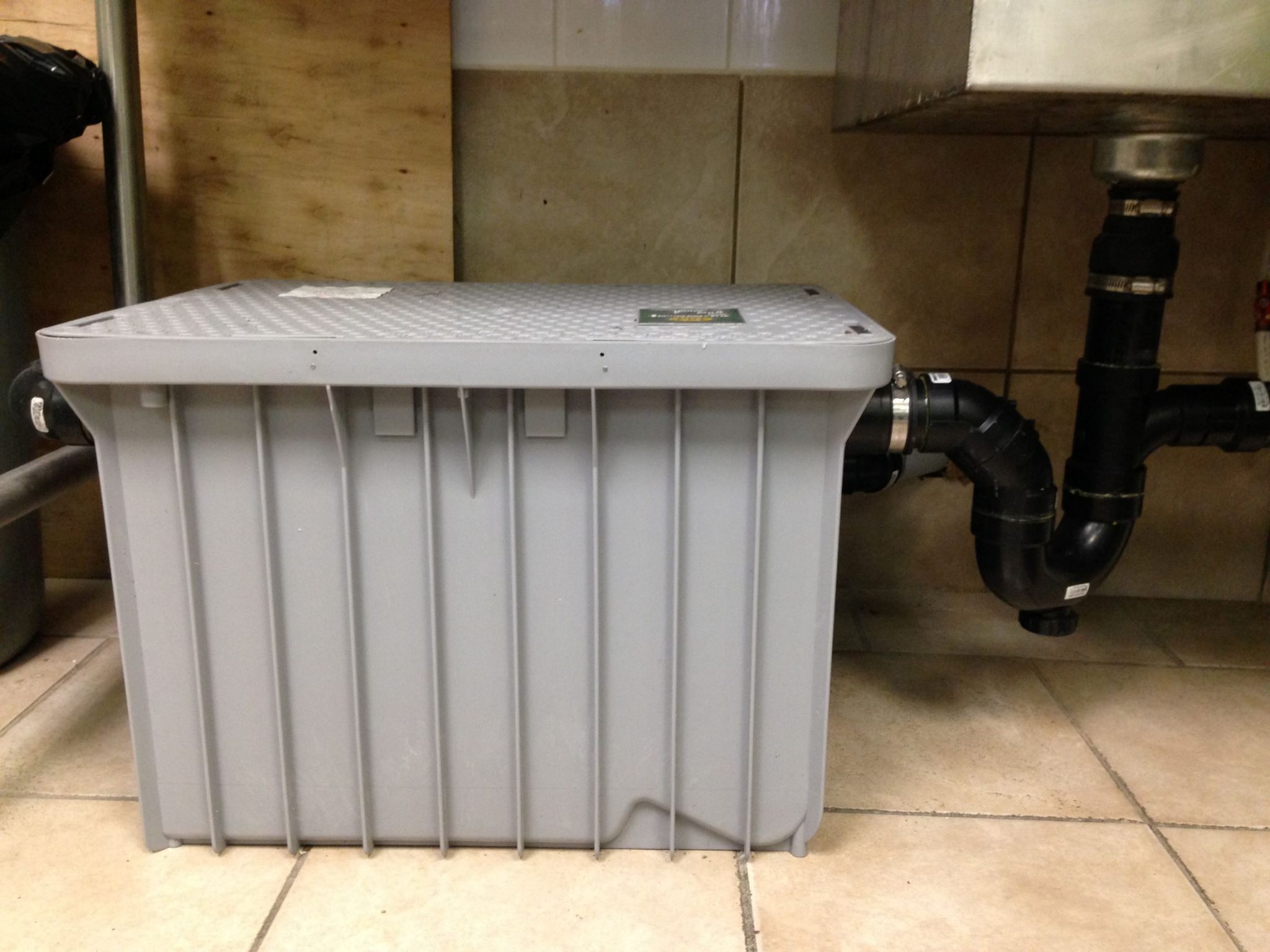 An example of a grease interceptor (grease trap)