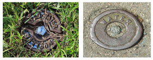 Two different examples of water service valves.