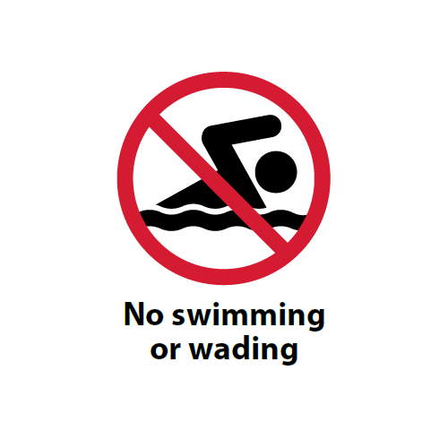 No swimming or wading.