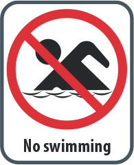 No swimming graphic