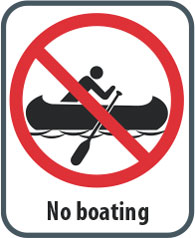 No boating in the storm pond - graphic